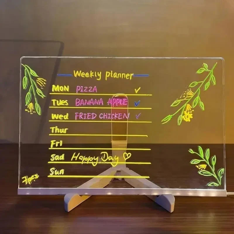 Pizarra para dibujar dibujos con led y antimiedo para dormir