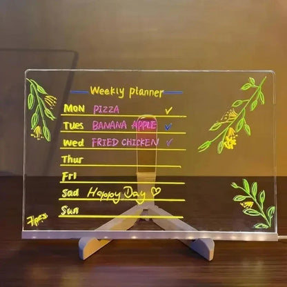Pizarra para dibujar dibujos con led y antimiedo para dormir