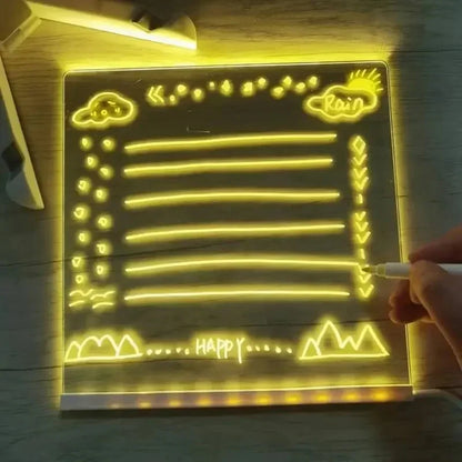Pizarra para dibujar dibujos con led y antimiedo para dormir