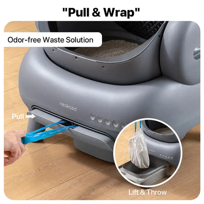 Caja de arena autolimpiable abierta para gatos Neakasa M1