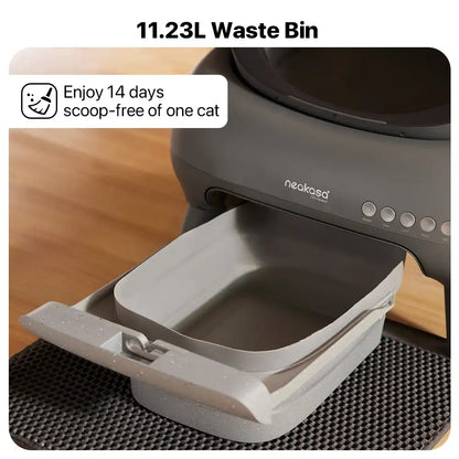 Caja de arena autolimpiable abierta para gatos Neakasa M1