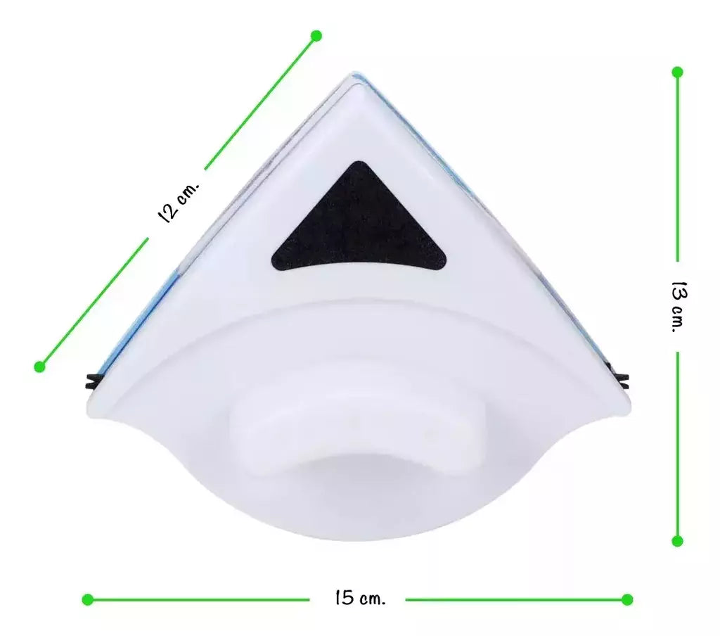 Limpiador Y Secador De Vidrios Magnético grande triangular Con Doble Cara