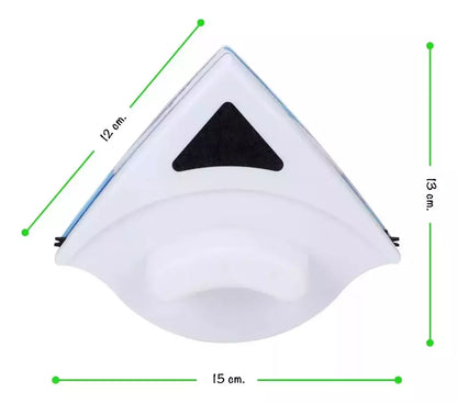 Limpiador Y Secador De Vidrios Magnético grande triangular Con Doble Cara
